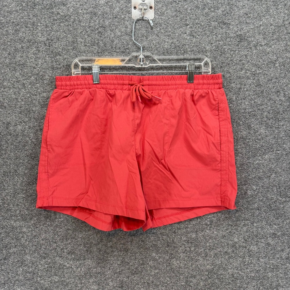 Te Verde Athletic Shorts Women XL Coral Drawstring Elastic Waist Pockets Outdoor